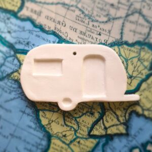 Handmade Caravan Clay Ornament